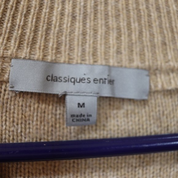 Classiques Entier Brown Wool Cashmere Silk Pullover Sweater Med - Picture 6 of 7